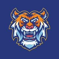 Head of tiger mascot illustrations vector