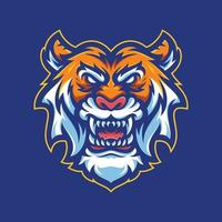 Head of tiger mascot illustrations vector