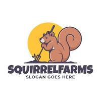 squirrel logo mascot cartoon illustration