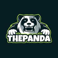 dibujos animados de la mascota del logotipo de panda vector