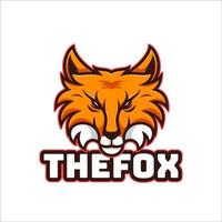 Head of fox logo mascot cartoon animal vector