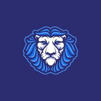 Lion head logo mascot illustration vector