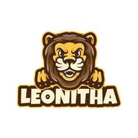 Cute logo lion illustrations mascot cartoons vector
