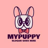 puppy head of dog logo mascot cartoon vector