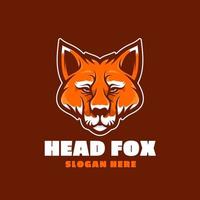 Head of Logo fox mascot cartoon vector