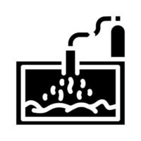 gas production bio product glyph icon vector illustration
