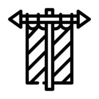 viking flag line icon vector black illustration