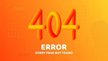 Background for the site, screen saver, presentation, wallpaper. Liquid shape background with 404 error for trendy design. red, yellow vector