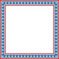 American patriotic border frame, banner. Isolated on white background. Template design for cards, invitations. vector