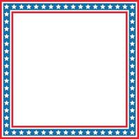 American patriotic border frame, banner. Isolated on white background. Template design for cards, invitations. vector