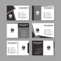 Monochromatic Business Card Template Collection vector