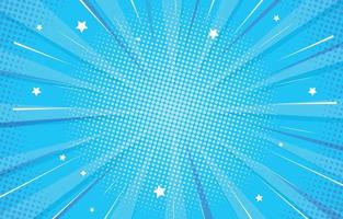 Pop Art Blue Halftone Background vector