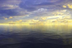 Seascape with beautiful overcast sky photo