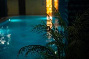 Indoor pool in the spa. Relax, dim light. photo