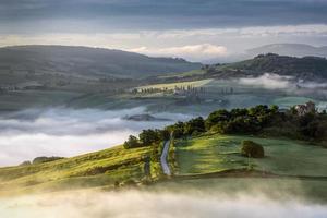 Sunrise over Val d'Orcia photo