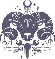 Zodiac constellations astrological symbols Vector retro graphic illustrations of horoscope signs