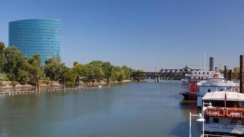 View along the Sacramento River in Sacramento California, USA on August 5, 2011 photo