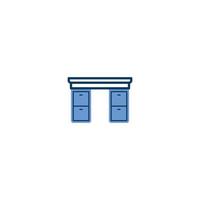 Desk Table Furniture line icon. linear style sign for mobile concept and web design. Desk Table Furniture outline vector icon. Symbol, logo illustration. Vector graphic