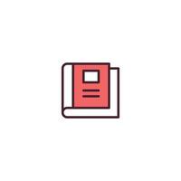 Book Filled line icon. linear style sign for mobile concept and web design. Book Filled Line vector icon. Symbol, logo illustration. Vector graphic