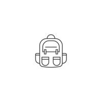 Backpack line icon. linear style sign for mobile concept and web design. Backpack outline vector icon. Symbol, logo illustration. Vector graphic