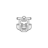 Backpack line icon. linear style sign for mobile concept and web design. Backpack outline vector icon. Symbol, logo illustration. Vector graphic