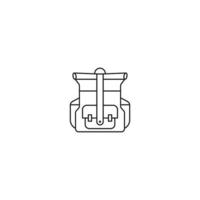 Backpack line icon. linear style sign for mobile concept and web design. Backpack outline vector icon. Symbol, logo illustration. Vector graphic