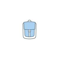 icono de línea llena de mochila. signo de estilo lineal para concepto móvil y diseño web. icono de vector de línea llena de mochila. símbolo, ilustración de logotipo. gráfico vectorial