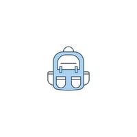 Backpack filled line icon. linear style sign for mobile concept and web design. Backpack filled line vector icon. Symbol, logo illustration. Vector graphic