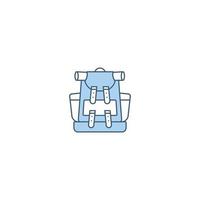 Backpack filled line icon. linear style sign for mobile concept and web design. Backpack filled line vector icon. Symbol, logo illustration. Vector graphic
