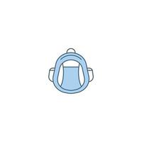 Backpack filled line icon. linear style sign for mobile concept and web design. Backpack filled line vector icon. Symbol, logo illustration. Vector graphic