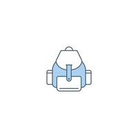 Backpack filled line icon. linear style sign for mobile concept and web design. Backpack filled line vector icon. Symbol, logo illustration. Vector graphic