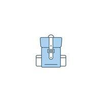 Backpack filled line icon. linear style sign for mobile concept and web design. Backpack filled line vector icon. Symbol, logo illustration. Vector graphic