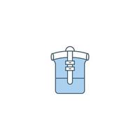 Backpack filled line icon. linear style sign for mobile concept and web design. Backpack filled line vector icon. Symbol, logo illustration. Vector graphic