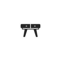 Desk Table Furniture line icon. linear style sign for mobile concept and web design. Desk Table Furniture outline vector icon. Symbol, logo illustration. Vector graphic