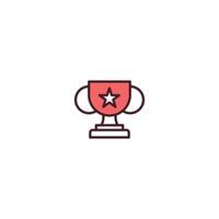 Trophy Filled line icon. linear style sign for mobile concept and web design. Trophy Filled Line vector icon. Symbol, logo illustration. Vector graphic
