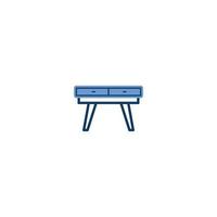 Desk Table Furniture line icon. linear style sign for mobile concept and web design. Desk Table Furniture outline vector icon. Symbol, logo illustration. Vector graphic