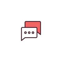 Chatting Filled line icon. linear style sign for mobile concept and web design. Chatting Filled Line vector icon. Symbol, logo illustration. Vector graphic