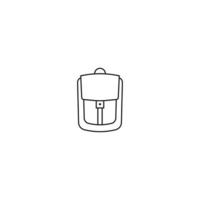 icono de línea de mochila. signo de estilo lineal para concepto móvil y diseño web. icono de vector de contorno de mochila. símbolo, ilustración de logotipo. gráfico vectorial