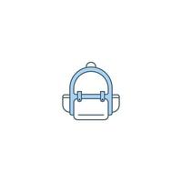 Backpack filled line icon. linear style sign for mobile concept and web design. Backpack filled line vector icon. Symbol, logo illustration. Vector graphic