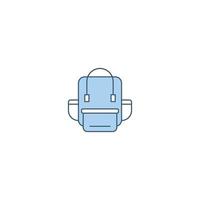 Backpack filled line icon. linear style sign for mobile concept and web design. Backpack filled line vector icon. Symbol, logo illustration. Vector graphic