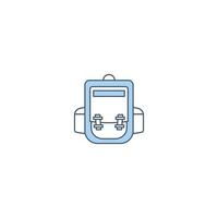 icono de línea llena de mochila. signo de estilo lineal para concepto móvil y diseño web. icono de vector de línea llena de mochila. símbolo, ilustración de logotipo. gráfico vectorial