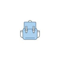 icono de línea llena de mochila. signo de estilo lineal para concepto móvil y diseño web. icono de vector de línea llena de mochila. símbolo, ilustración de logotipo. gráfico vectorial