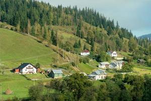 A small hamlet near Bistrita Transylvania Romania on September 18, 2018 photo