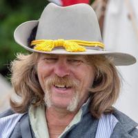 Confederate soldier at the Military Odyssey in Detling Kent on August 29, 2010. Unidentified man. photo