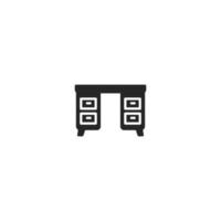 Desk Table Furniture line icon. linear style sign for mobile concept and web design. Desk Table Furniture outline vector icon. Symbol, logo illustration. Vector graphic