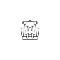 icono de línea de mochila. signo de estilo lineal para concepto móvil y diseño web. icono de vector de contorno de mochila. símbolo, ilustración de logotipo. gráfico vectorial