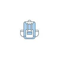 Backpack filled line icon. linear style sign for mobile concept and web design. Backpack filled line vector icon. Symbol, logo illustration. Vector graphic