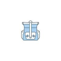 Backpack filled line icon. linear style sign for mobile concept and web design. Backpack filled line vector icon. Symbol, logo illustration. Vector graphic