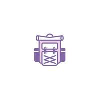 Backpack filled line icon. linear style sign for mobile concept and web design. Backpack filled line vector icon. Symbol, logo illustration. Vector graphic