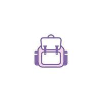 icono de línea de mochila. signo de estilo lineal para concepto móvil y diseño web. icono de vector de contorno de mochila. símbolo, ilustración de logotipo. gráfico vectorial